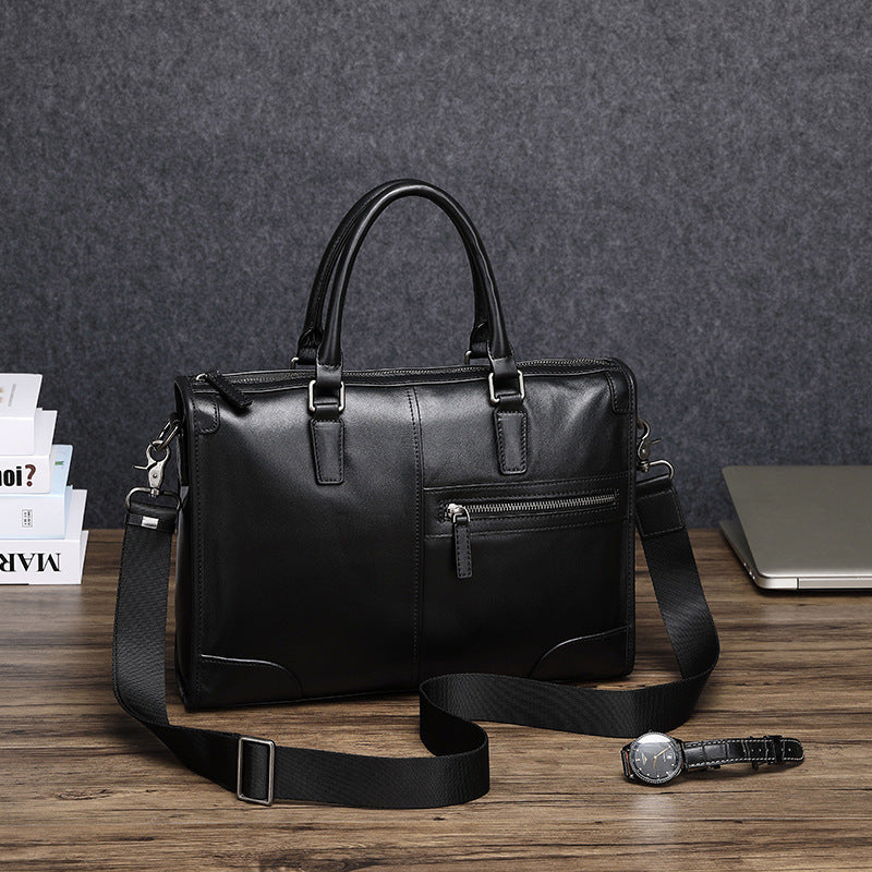 Porte-documents pour homme en cuir véritable – Élégance Business Premium