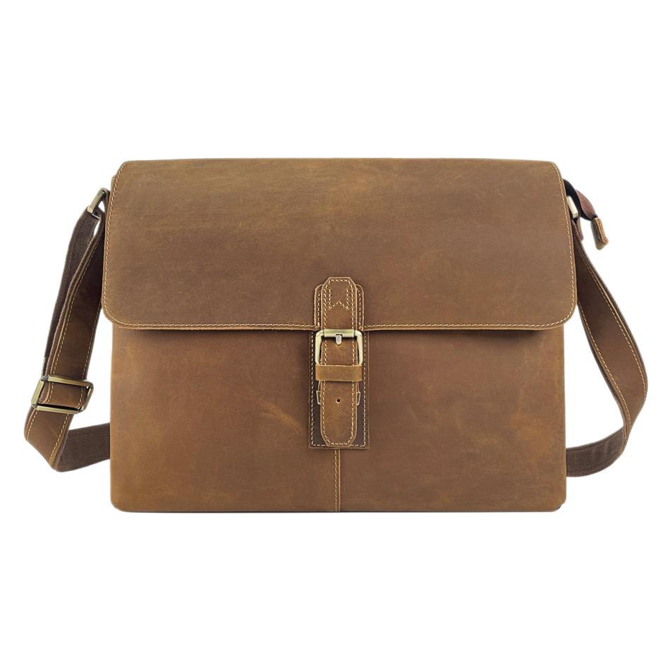 Sac bandoulière homme en cuir vintage | Signature Collection