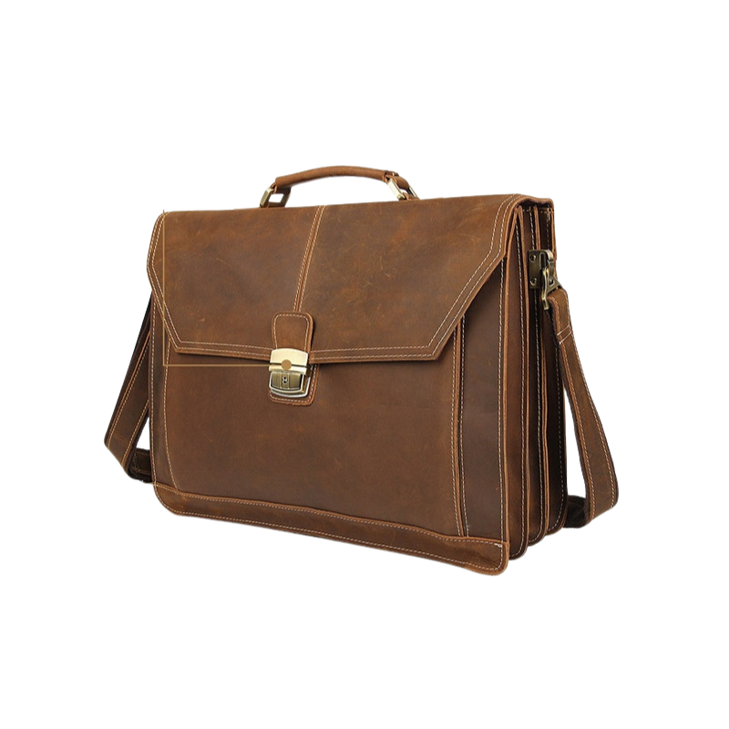 Porte-documents en cuir véritable pour homme | édition Premium, avec sangle réglable