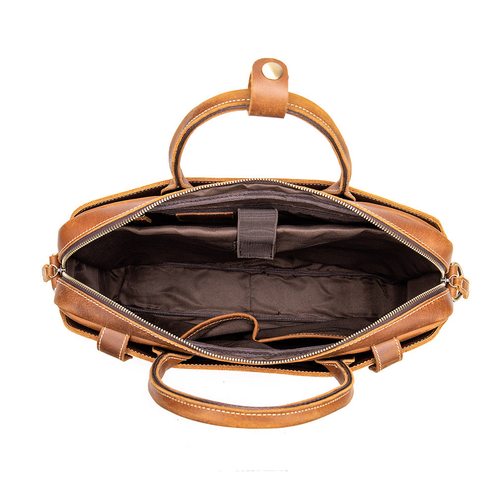 Porte-documents en cuir véritable Vintage Elite pour homme