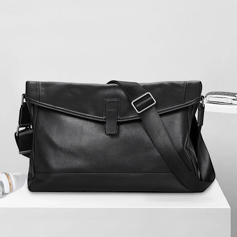 LuxeCuir Sac à Bandoulière Homme en Cuir Véritable – Élégance Décontractée