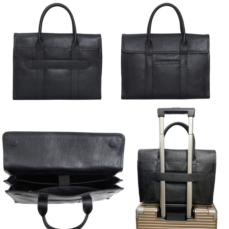 Porte-documents pour homme en cuir de vachette - Collection Prestige
