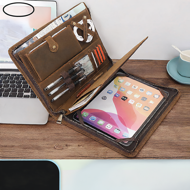 Étui iPad en Cuir Véritable