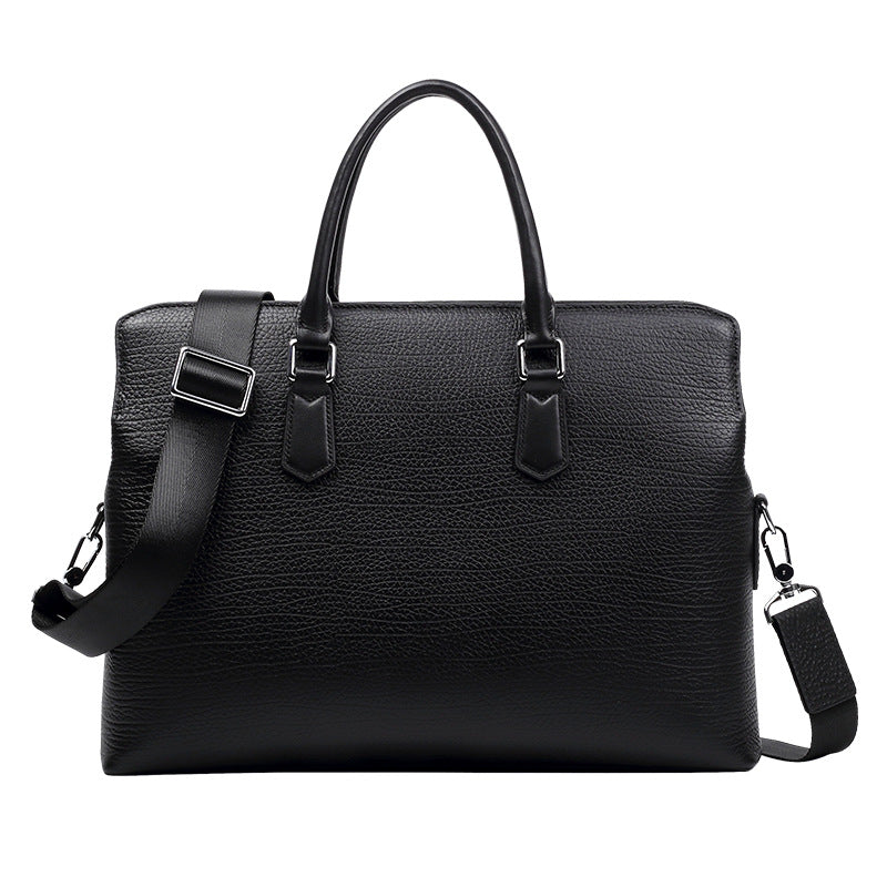 LuxePro Sacoche d'affaires en cuir véritable pour homme