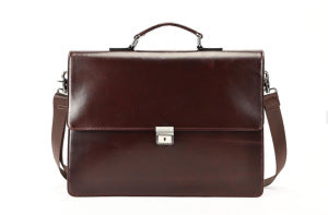 PrestigeCuir – Sac d'affaires en cuir véritable pour homme, Édition Premium