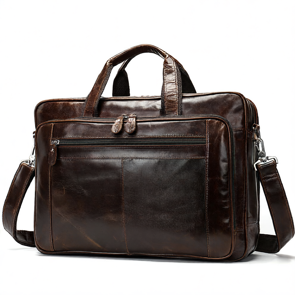 Sac à main en cuir véritable | Édition Signature